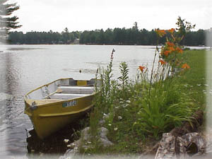 Yellow Boat on East Caroga Lake
